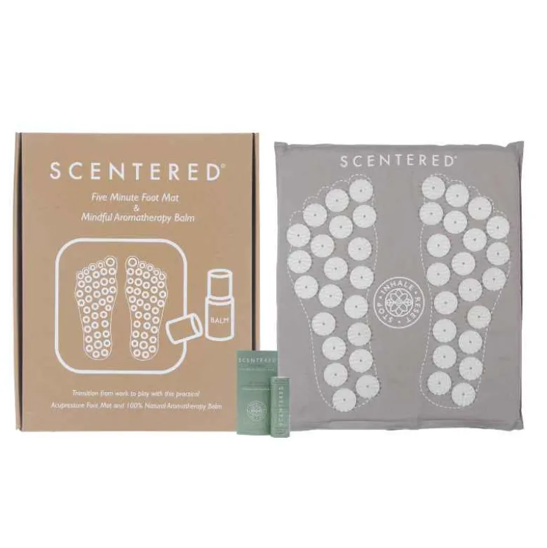 Acupressure Foot Mat & Aromatherapy Balm - De-stress