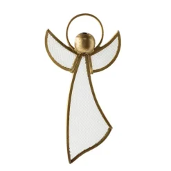 Antique Brass and Glass Angel Ornament