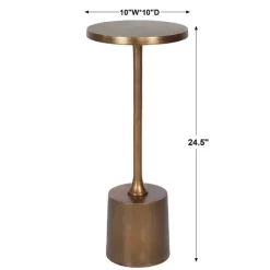 Antique Gold Drink Table