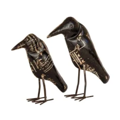 Antique Recycled Iron Crows, Set of 2