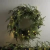 Battery Operated LED In/Out Norfolk Wreath