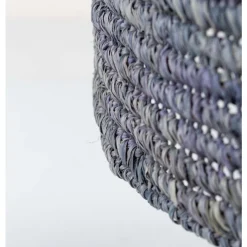 Blue Raffia Woven Pendant Light