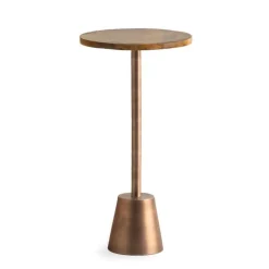 Burnished Copper Finished Drink Table