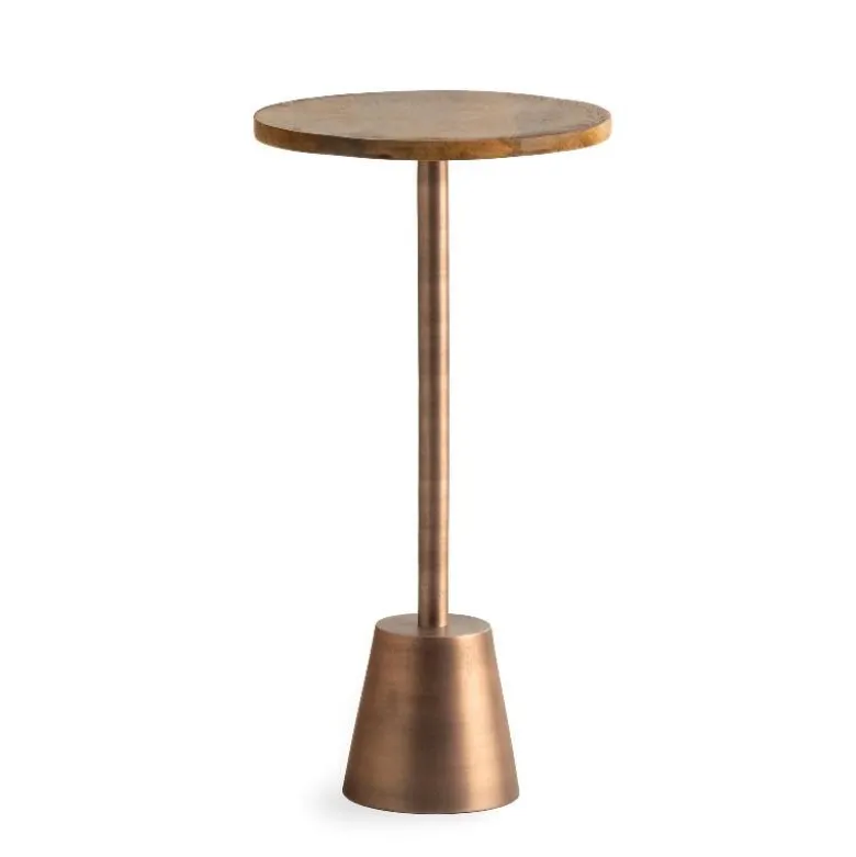 Burnished Copper Finished Drink Table