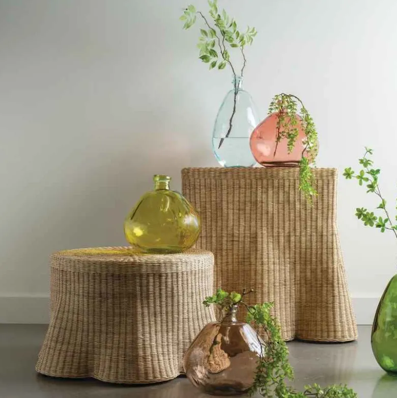 Capris Rattan Scalloped Edge Cocktail Table