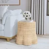 Capris Rattan Scalloped Edge End Table