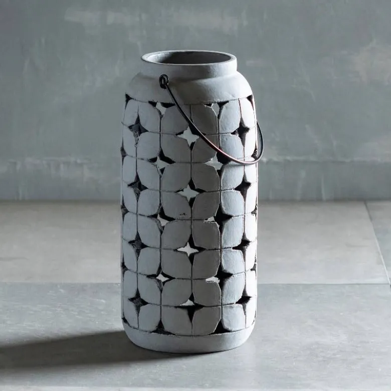 Cement Moroccan Lantern, Tall