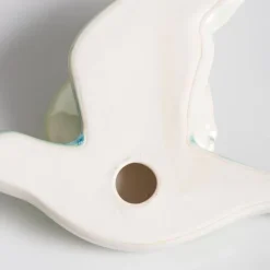 Ceramic Birds Wall Art, Set Of 5 - Blue Green