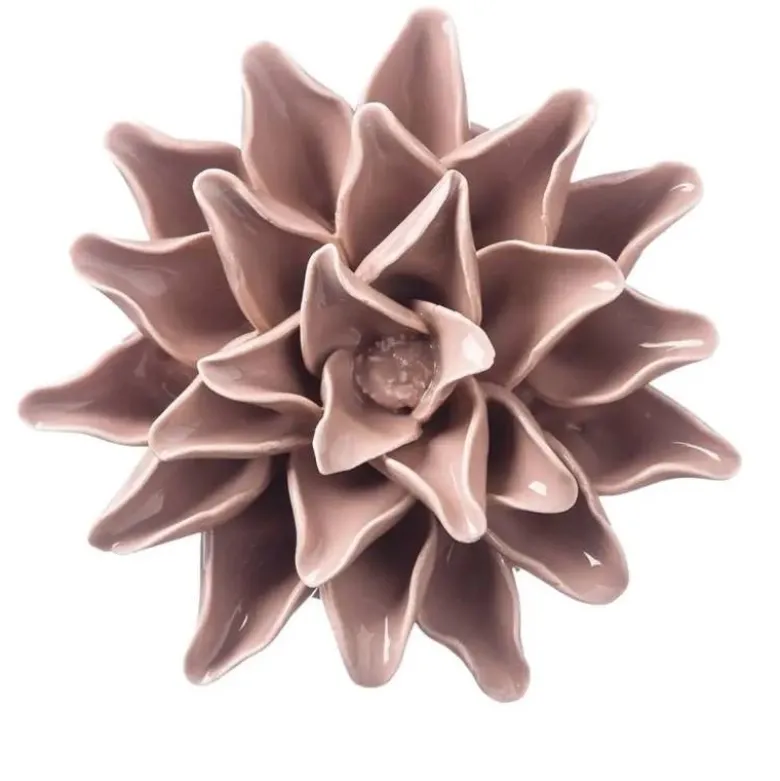 Ceramic Wall Flowers, 4" - Light Purple