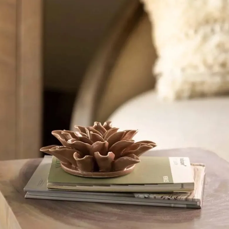 Ceramic Wall Flowers, 4" - Light Purple