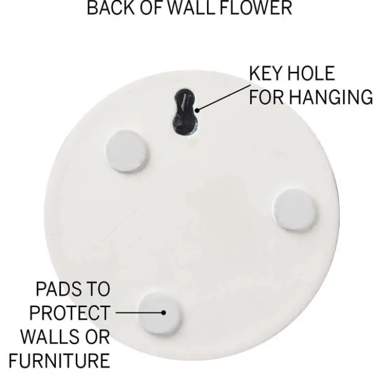 Ceramic Wall Flowers, 8" - Marigold