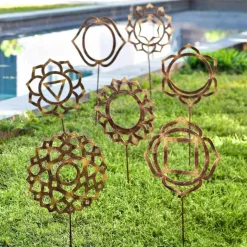 Chakra Symbol Garden and Planter Metal Stake - Unity