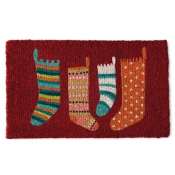 Christmas Stockings Coir Mat, 30" x 18"