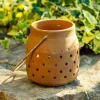 Cut-Out Dots Clay Lantern