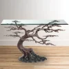 Cypress Tree Recycled Metal Console Table