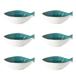 Dori Dourada 6" Bowls, Set of 6 (blue)