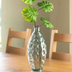 Dune Tall Recycled Dimpled Glass Vase, 12