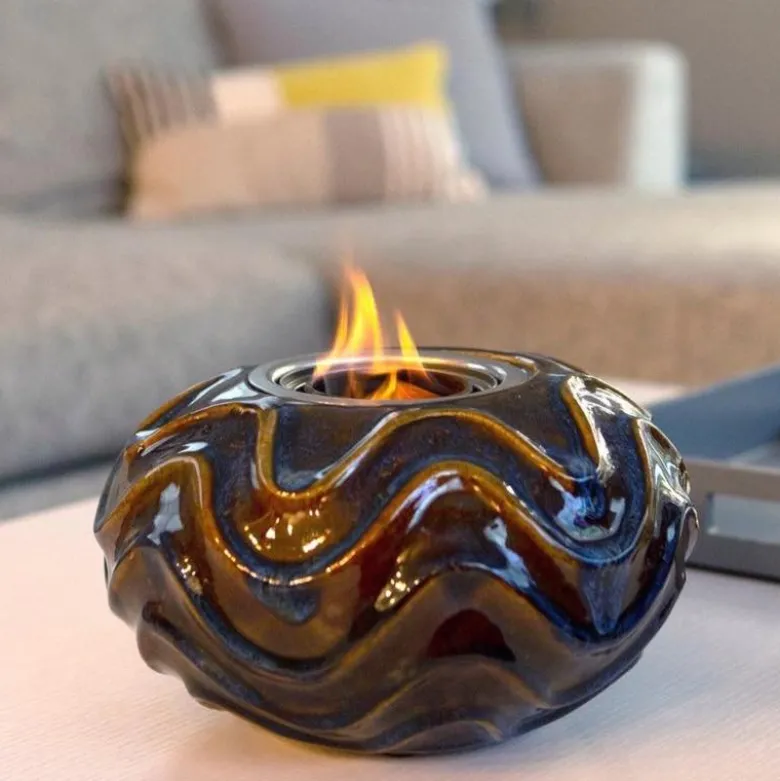 EchoFlame Oceana Ceramic Tabletop Fire Bowl