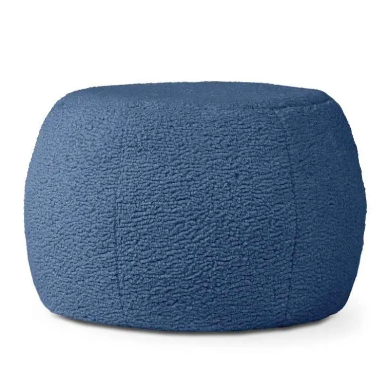 Ellis Boucle Pouf - Indigo