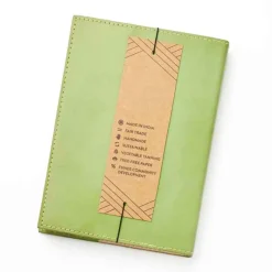 Embossed Snake Green Leather Journal