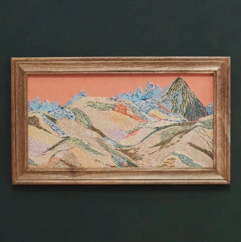Embroidered Cordillera Landscape Wall Art