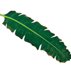 Faux Tropical Leaf Runner