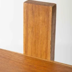 Floating Vertical Wall Shelf, 4-Shelf - Walnut