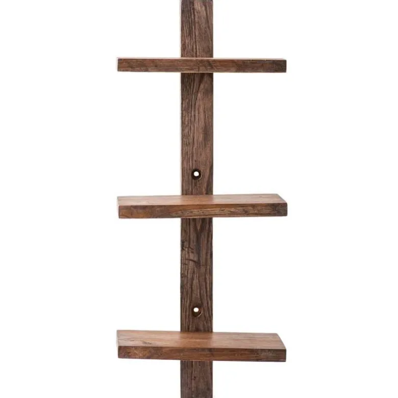 Floating Vertical Wall Shelf, 3-Shelf - Ebony