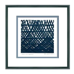 Framed Abstract Paper Wall Art - Mulberry Arte En Azul II