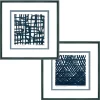 Framed Abstract Paper Wall Art - Mulberry Arte En Azul Set of 2