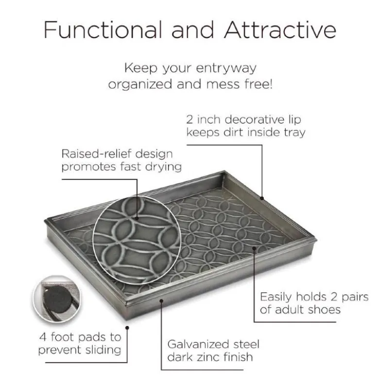 Galvanized Steel Circle Pattern Boot Tray