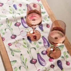 Garden Vegetable Table Runner, 55"W