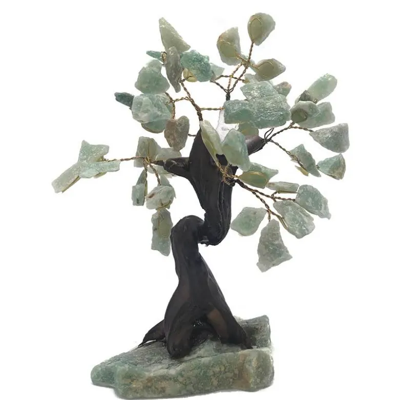 Gemstone Bonsai Tree, Large (Green Quartz)