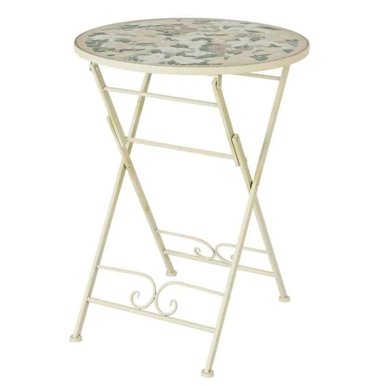 Geneva Stone Mosaic Folding Bistro Set