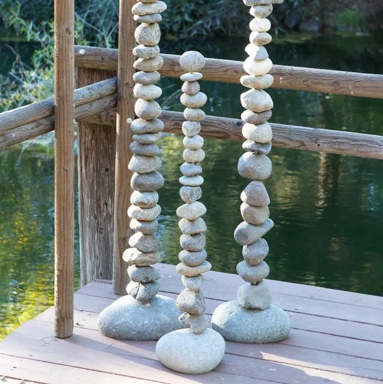 Giant Stone Cairn 36" Tower Sculpture