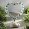 Glass And Stone Heart On The Rocks