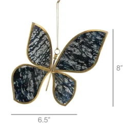 Glass Mirrored Hanging Butterfly