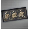 Gold-Brushed Elephant Rubber Boot Tray
