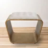 Gold Finish Upholstered Bench/ Stool