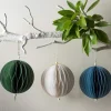 Green Hand-Cut Honeycomb Paper Ball Ornament, 6" dia.