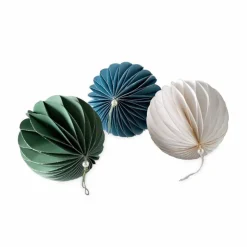 Green Hand-Cut Honeycomb Paper Ball Ornament, 6" dia.