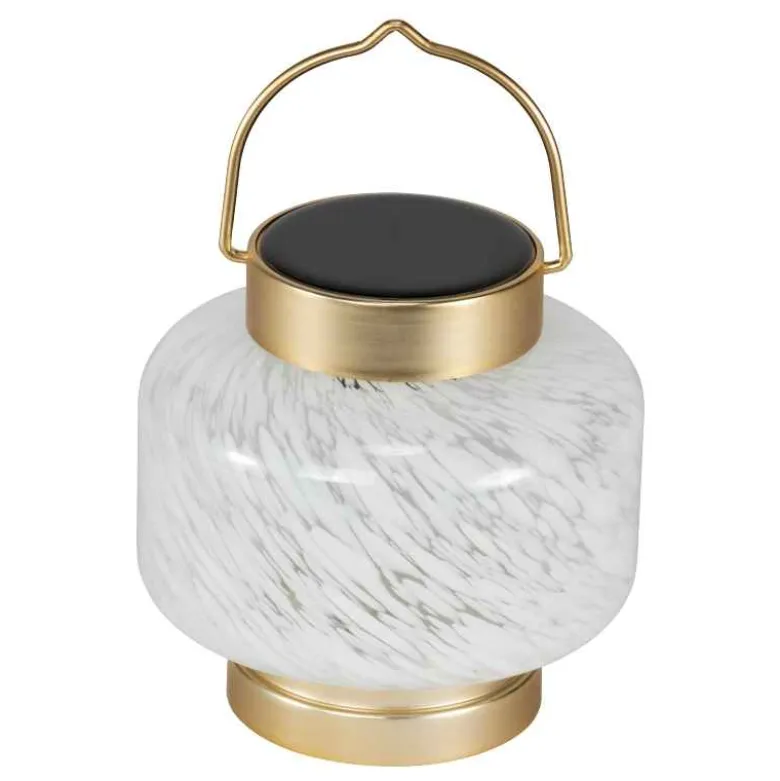 Hand-blown Solar Boater Lantern - Square