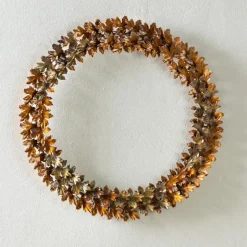 Handcrafted Autumnal Metal Leaf Wreath