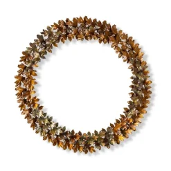Handcrafted Autumnal Metal Leaf Wreath