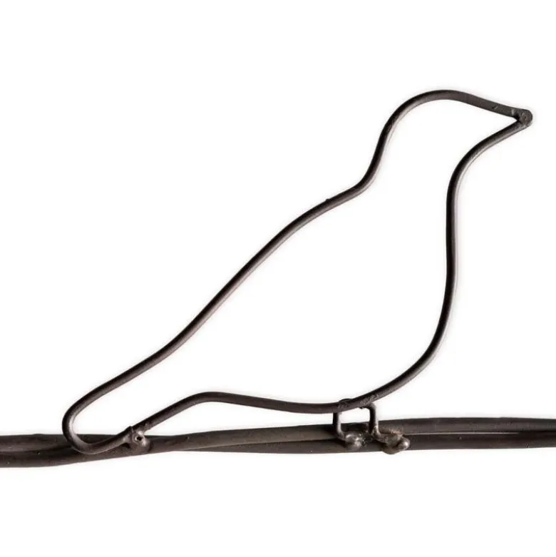 Handcrafted Metal and Capiz Birds on a Wire Wall Art