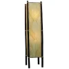 Handcrafted Rattan and Cocoa Leaves Floor Lamp - Natural