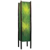 Handcrafted Rattan and Cocoa Leaves Floor Lamp - Green