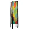 Handcrafted Rattan and Cocoa Leaves Floor Lamp - Multi