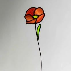 Handcrafted Stained Glass Flower Stakes - Birth Month - August