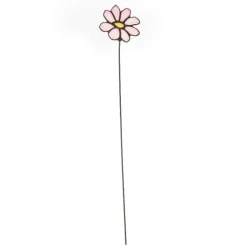 Handcrafted Stained Glass Flower Stakes - Birth Month - October